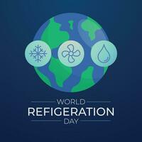 World Refrigeration Day design template good for celebration usage. globe vector design. flat design. vector eps 10.