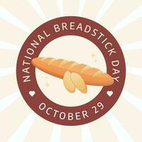 National Breadstick Day design template good for celebration usage. breadstick vector image. vector eps 10. flat design.