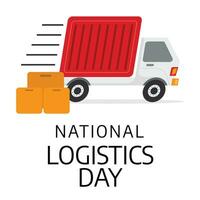 National Logistics Day design template good for celebration usage. logistics day design template. flat design. vector eps 10.