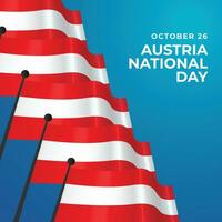 Austrian National Day design template good for celebration usage. austrian flag vector design. flat design. vector eps 10.