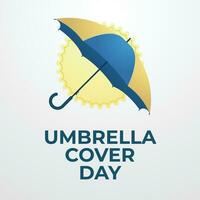 Umbrella Cover Day design template good for celebration usage. umbrella vector design. flat design. vector eps 10.