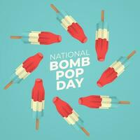 National Bomb Pop Day design template good for celebration usage. ice cream design template. flat design. vector eps 10.