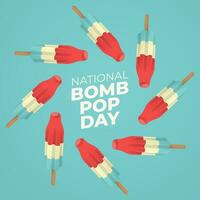 National Bomb Pop Day design template good for celebration usage. ice cream design template. flat design. vector eps 10.