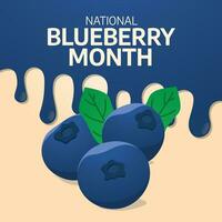 National Blueberry Month design template good for celebration usage. blueberry vector image. vector eps 10. flat design.