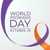 World Psoriasis Day design template good for celebration usage. ribbon vector illustration. flat design. vector eps 10.