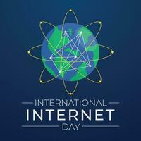 National Internet Day design template good for celebration usage. internet illustration design. flat design. vector eps 10.