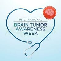 International Brain Tumor Awareness Week design template good for celebration usage. brain vector illustration. brain tumor vector image. vector eps 10. flat design.