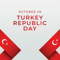 Turkey Republic Day design template good for celebration usage.  turker flag design. vector eps 10. flat design.