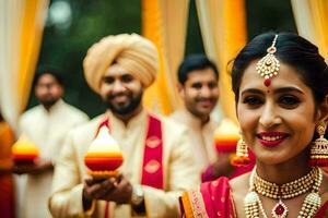 indian wedding in delhi. AI-Generated photo