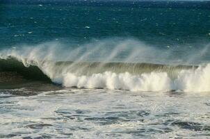 Sea with waves photo