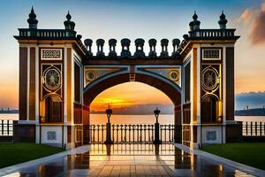 the gate to the palace of the sultan of istanbul. AI-Generated photo