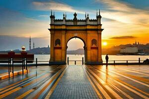 the gate of the city of istanbul. AI-Generated photo