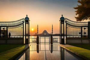 el taj mahal, India. generado por ai foto