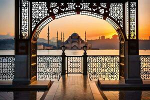 the blue mosque istanbul, turkey. AI-Generated photo