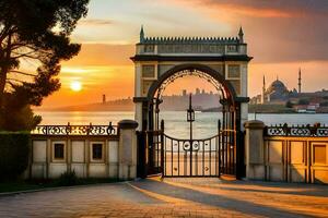 the gate to the bosphorus. AI-Generated photo