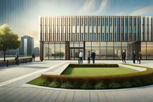 a rendering of the new office building. AI-Generated photo