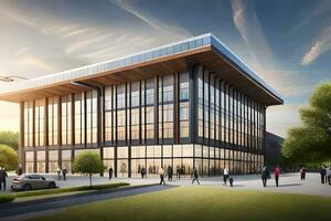 an artist's rendering of the new building. AI-Generated photo