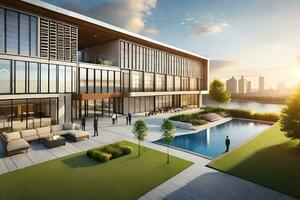 a rendering of the new office building in downtown san francisco. AI-Generated photo