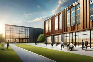 an artist's rendering of the new building. AI-Generated photo
