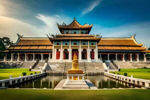 the chinese palace in thailand is a beautiful building. AI-Generated photo