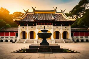 the temple of the buddha in taiwan. AI-Generated photo