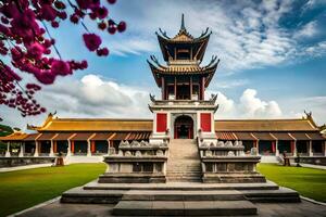 the pagoda at the vietnam national museum. AI-Generated photo