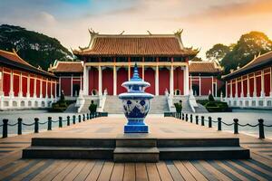 the chinese temple in hong kong. AI-Generated photo