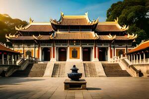 the temple of the buddha in taiwan. AI-Generated photo