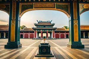 the courtyard of the imperial palace in hanoi, vietnam. AI-Generated photo
