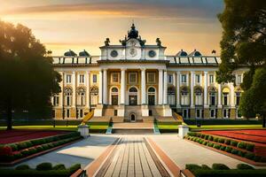 el palacio de el zar en S t petersburgo, Rusia. generado por ai foto