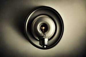 a light bulb is shown in a circular shape. AI-Generated photo