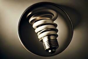 an image of a light bulb in a circular shape. AI-Generated photo