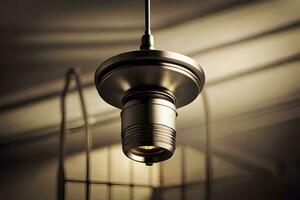 a light fixture hanging from a ceiling. AI-Generated photo