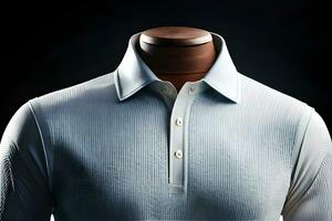 a white shirt with a collar and collar. AI-Generated photo