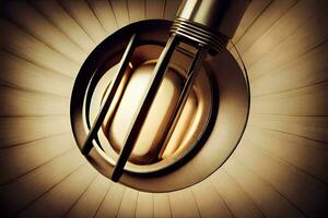 a light bulb is shown in a circular shape. AI-Generated photo
