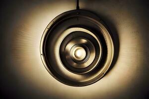 a circular light fixture with a circular design. AI-Generated photo