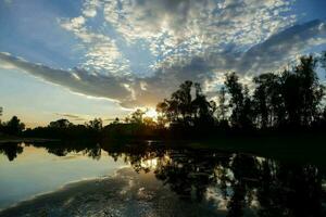 Scenic sunset view photo