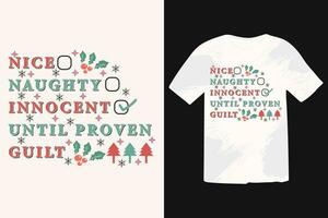 Navidad camiseta diseño. gracioso Navidad citas, invierno cita, Navidad dicho, fiesta eps camiseta diseño. Navidad camisa para hombre y mujer vector