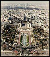 panorámico ver de tracodeo desde el eiffel torre París, Francia foto