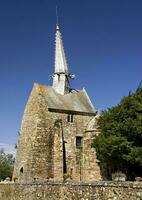 Saint Gonery Chapel in Plougrescant, Brittany, France photo