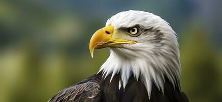 Portrait of an american bald eagle, wildlife. Generative AI photo