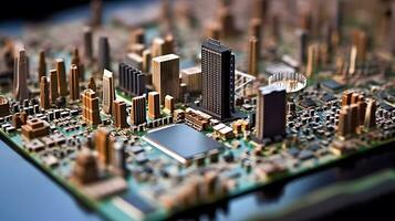 AI Generated Manhattan A City Within the Circuit photo