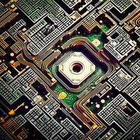 AI Generated Circuit Board Maze photo