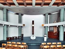 Modern Church Interior in Paris photo