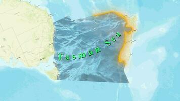 Tasman mar mapa . video