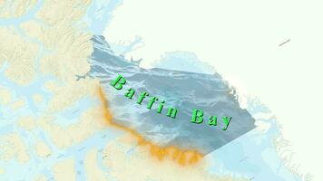 baffin baía mapa . video