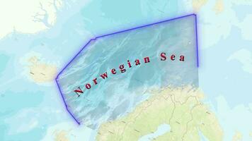 norvegese mare carta geografica . video