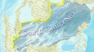 söder Kina hav Karta video