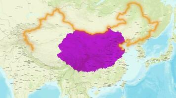 China mapa . video