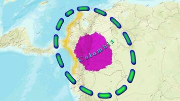 Colombia Map . video